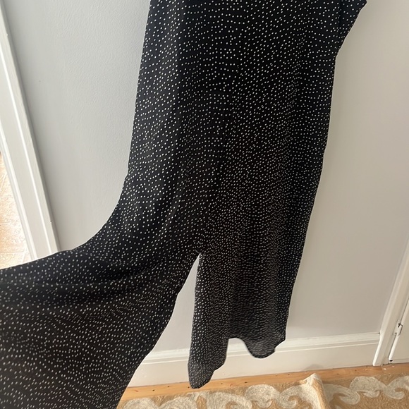 Sheer black polka dot wide-leg jumpsuit - Picture 2 of 4